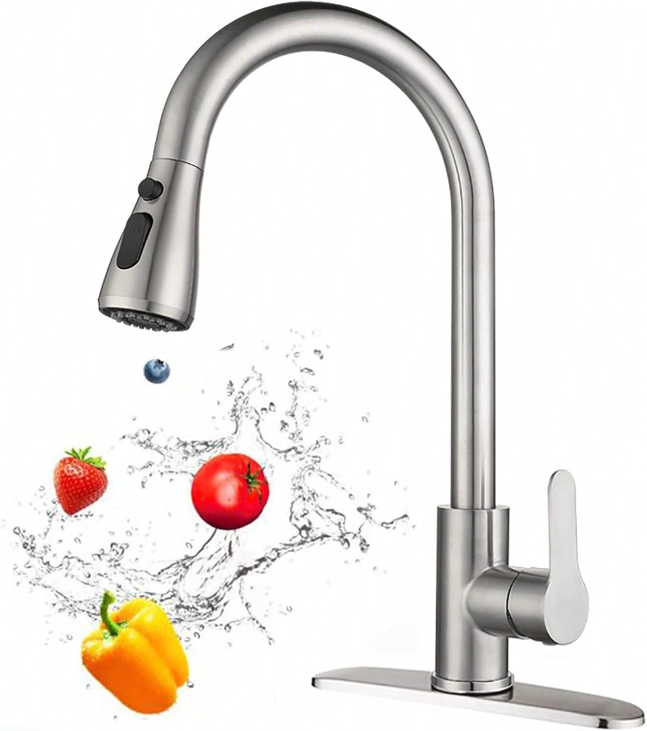Commercial Kitchen Tap With Spray - 1 Pc Kitchen Tap With Pull-Down