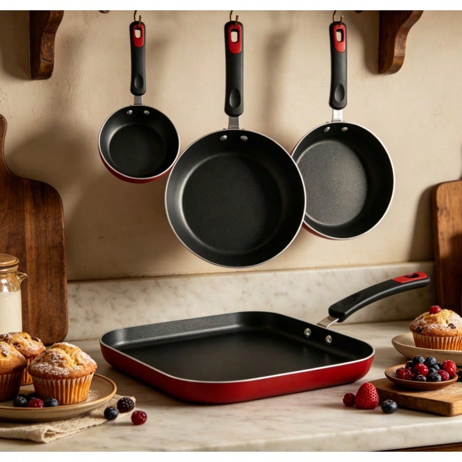 Crepe Maker Griddle - Everyday Aluminum Nonstick 3Pc Cookware Set,