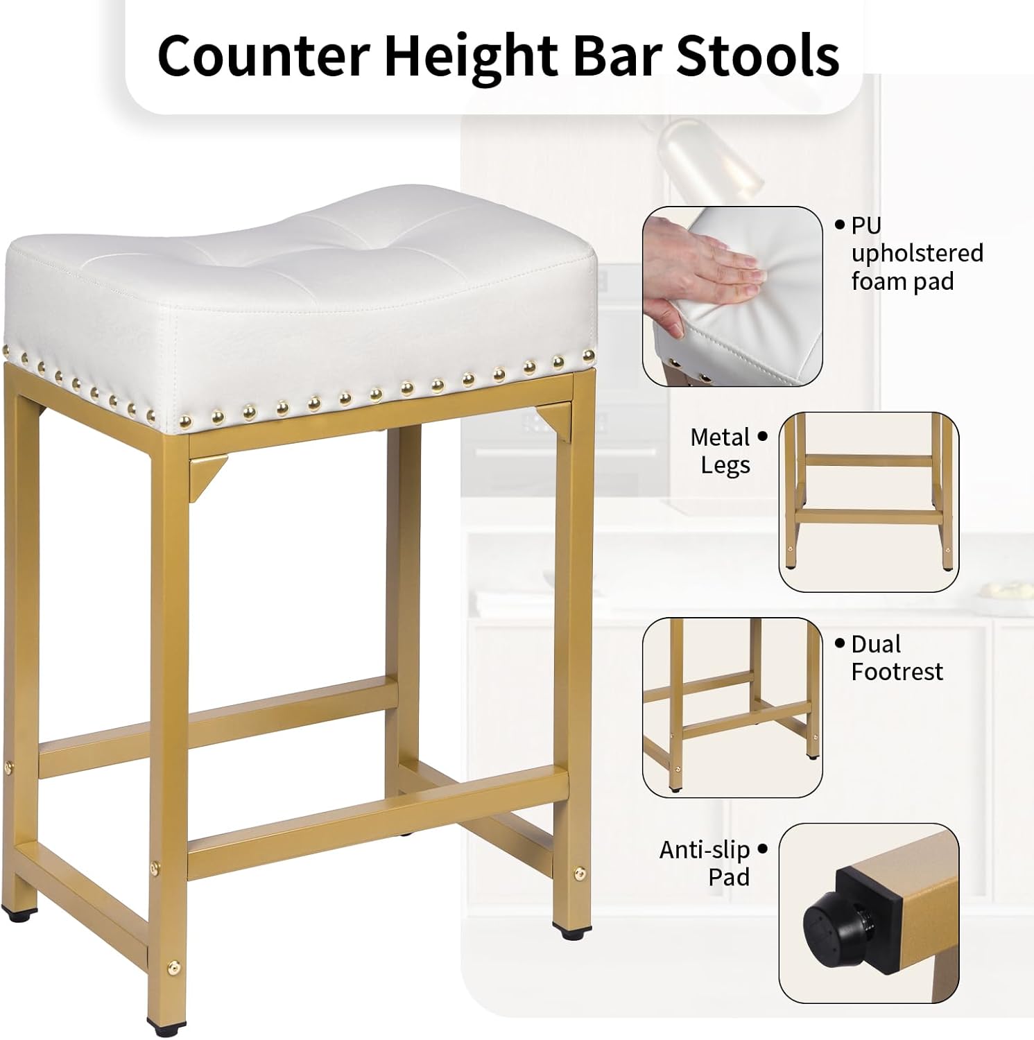 Bar Stools Set of 2, Counter H - Commercial Kitchen Island avis et prix