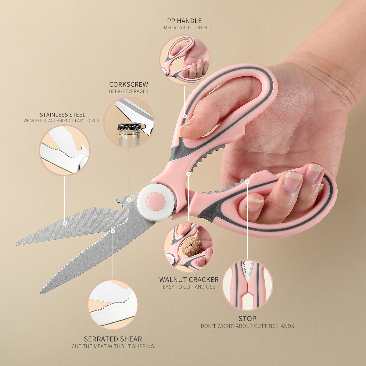 Kitchen Food Scissors Stainles - Commercial Kitchen Broiler avis et prix