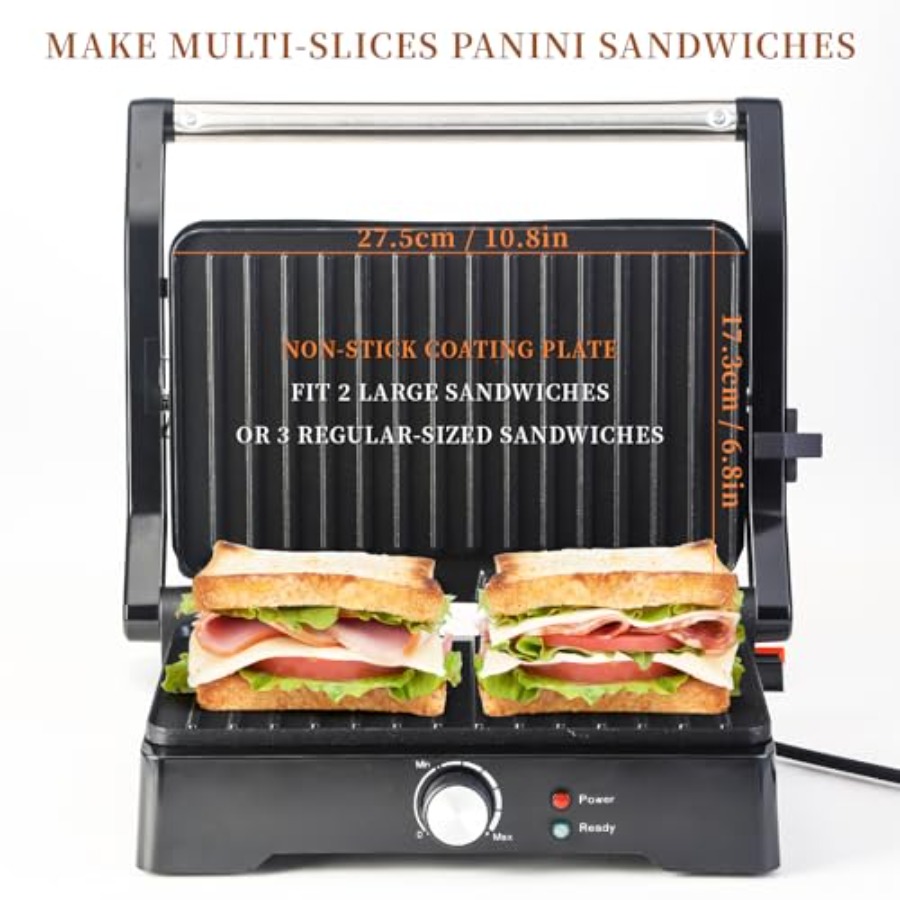 Large Electric 3in1 Panini Pre - Sandwich Press Panini avis et prix