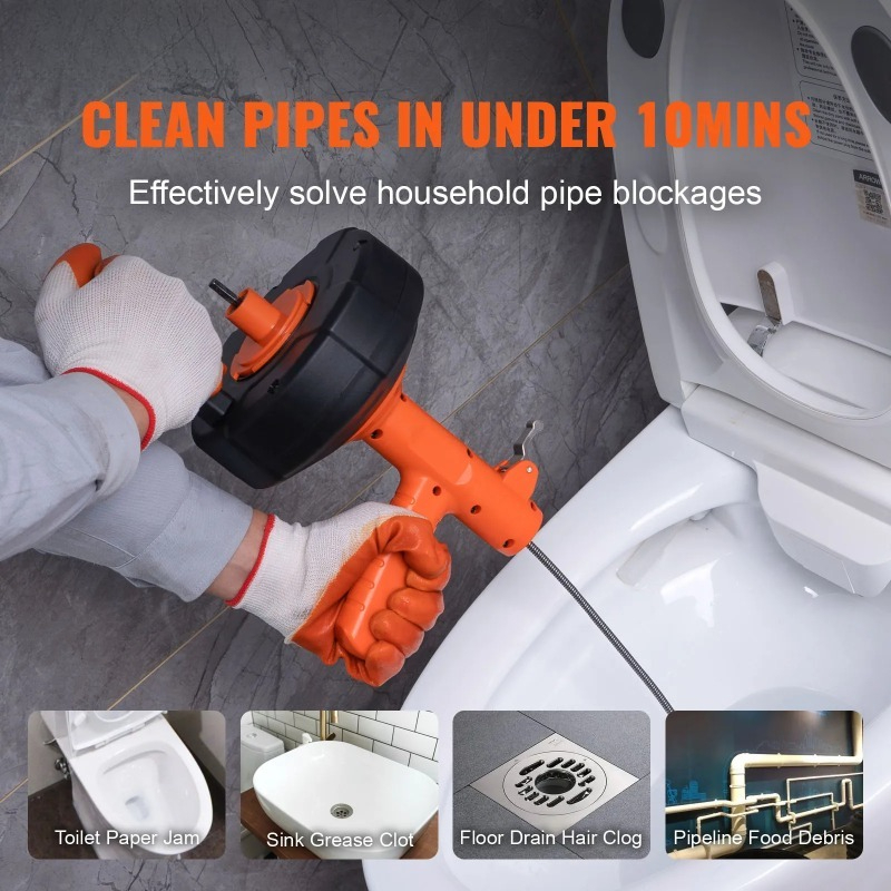 Drain Cleaner Machine 25FT Aut - Commercial Kitchen Youtube avis et prix
