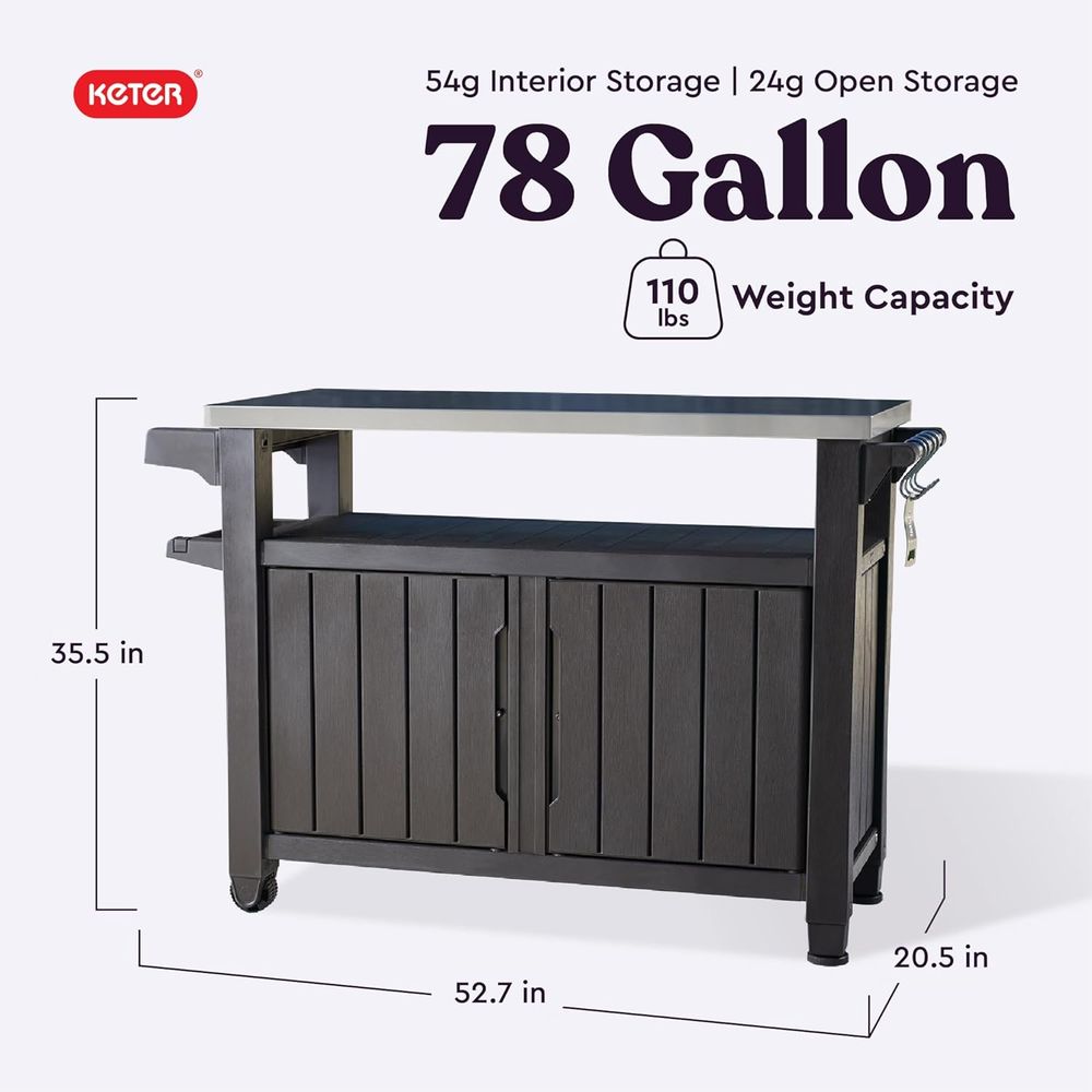 Outdoor Rolling Table Cart for - Commercial Kitchen Island avis et prix