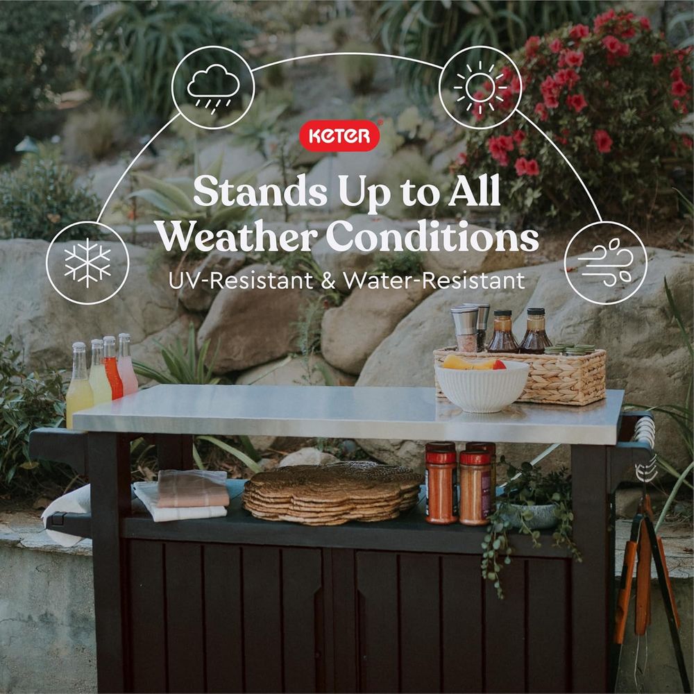 Outdoor Rolling Table Cart for - Commercial Kitchen Island avis et prix