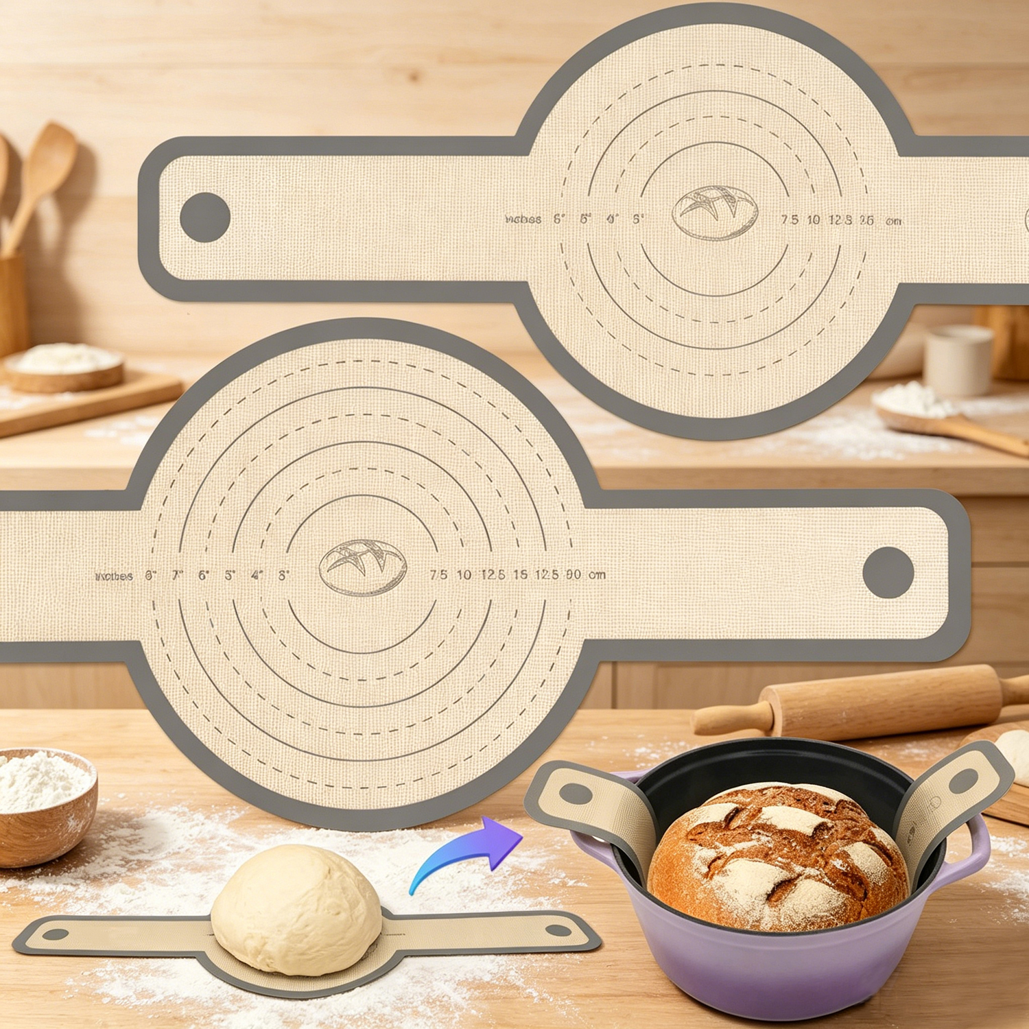 Silicone Bread Sling for Dutch - Crepe Maker Griddle avis et prix