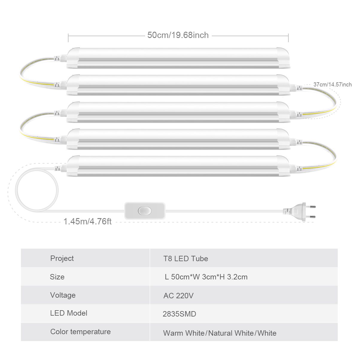 AC220V EU Plug T8 LED Tube Lig - Commercial Kitchen Youtube avis et prix