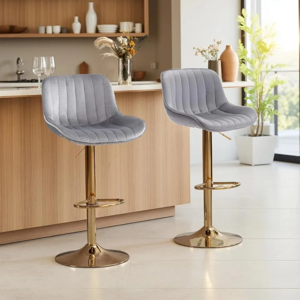 Modern Gold Velvet Bar Stools  - Commercial Kitchen Island avis et prix