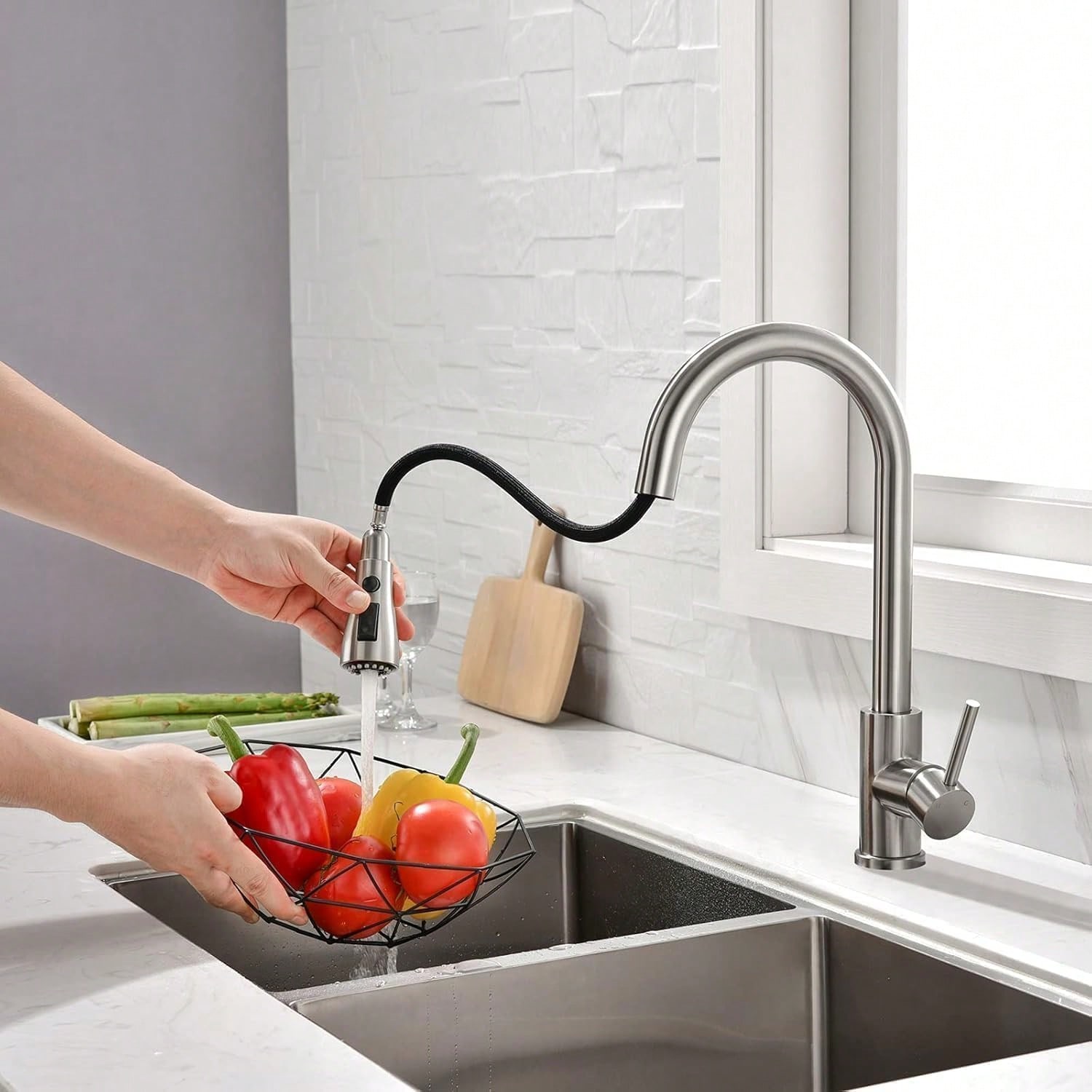 1 Pc Kitchen Tap With Pull-Dow - Commercial Kitchen Tap With Spray avis et prix