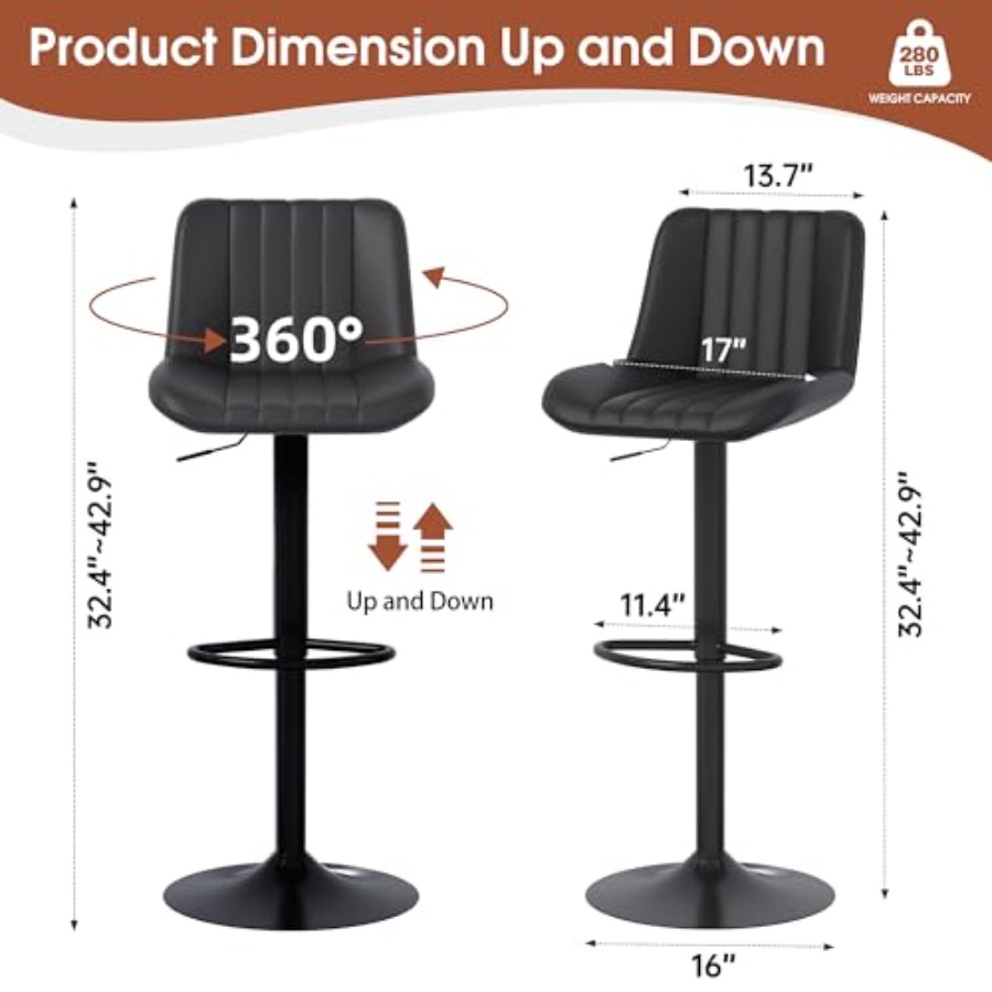 Modern Leather Bar Stools Swiv - Commercial Kitchen Island avis et prix