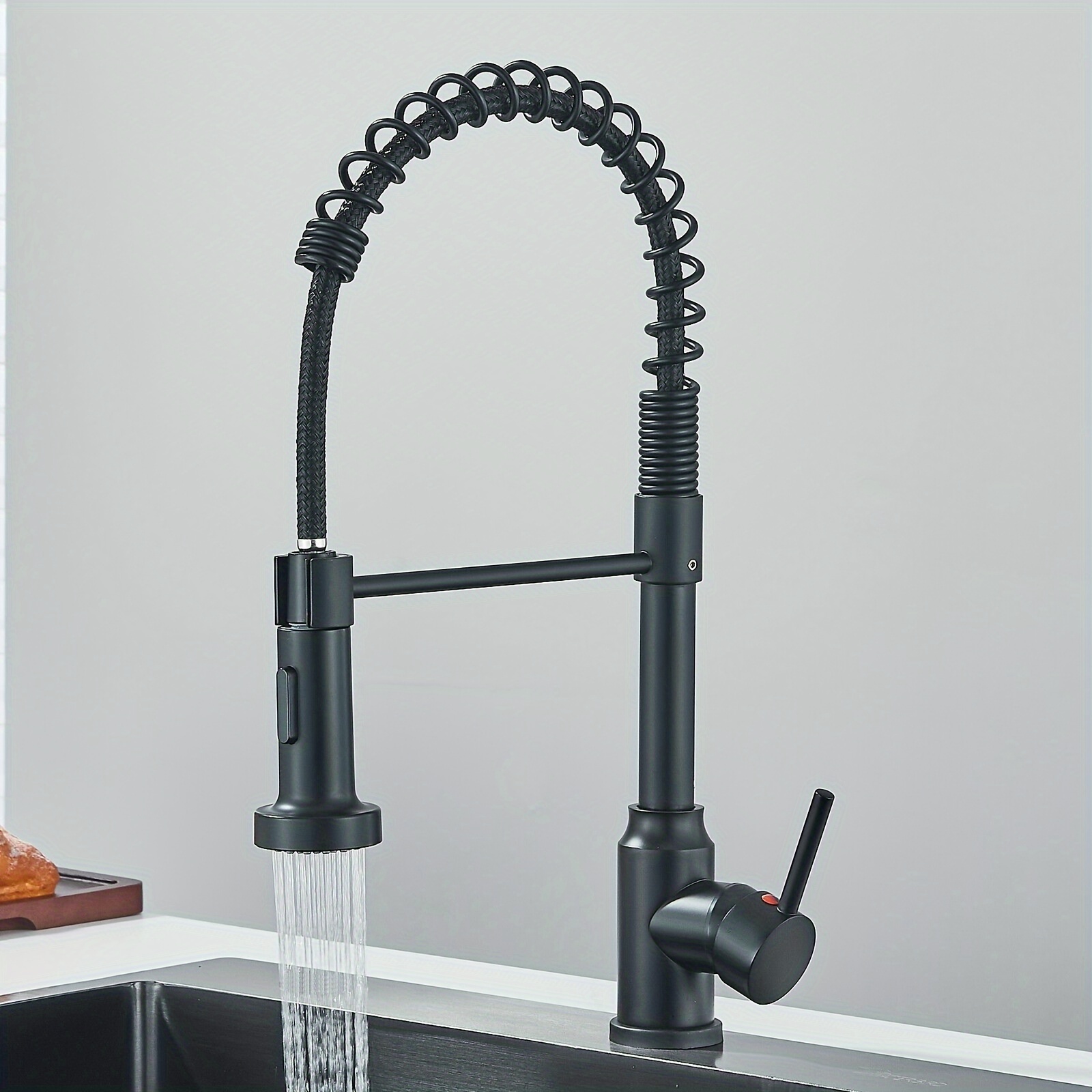 Matte Black Kitchen Faucet Fea - Commercial Kitchen Tap With Spray avis et prix