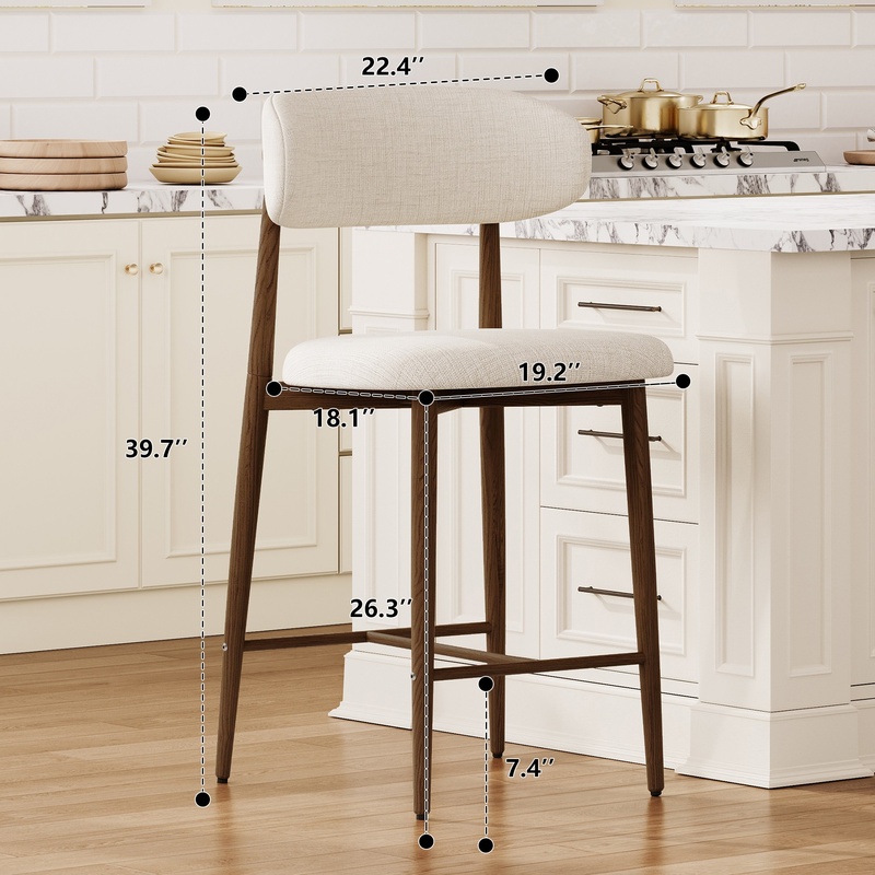 Modern Upholstered Counter Sto - Commercial Kitchen Island avis et prix