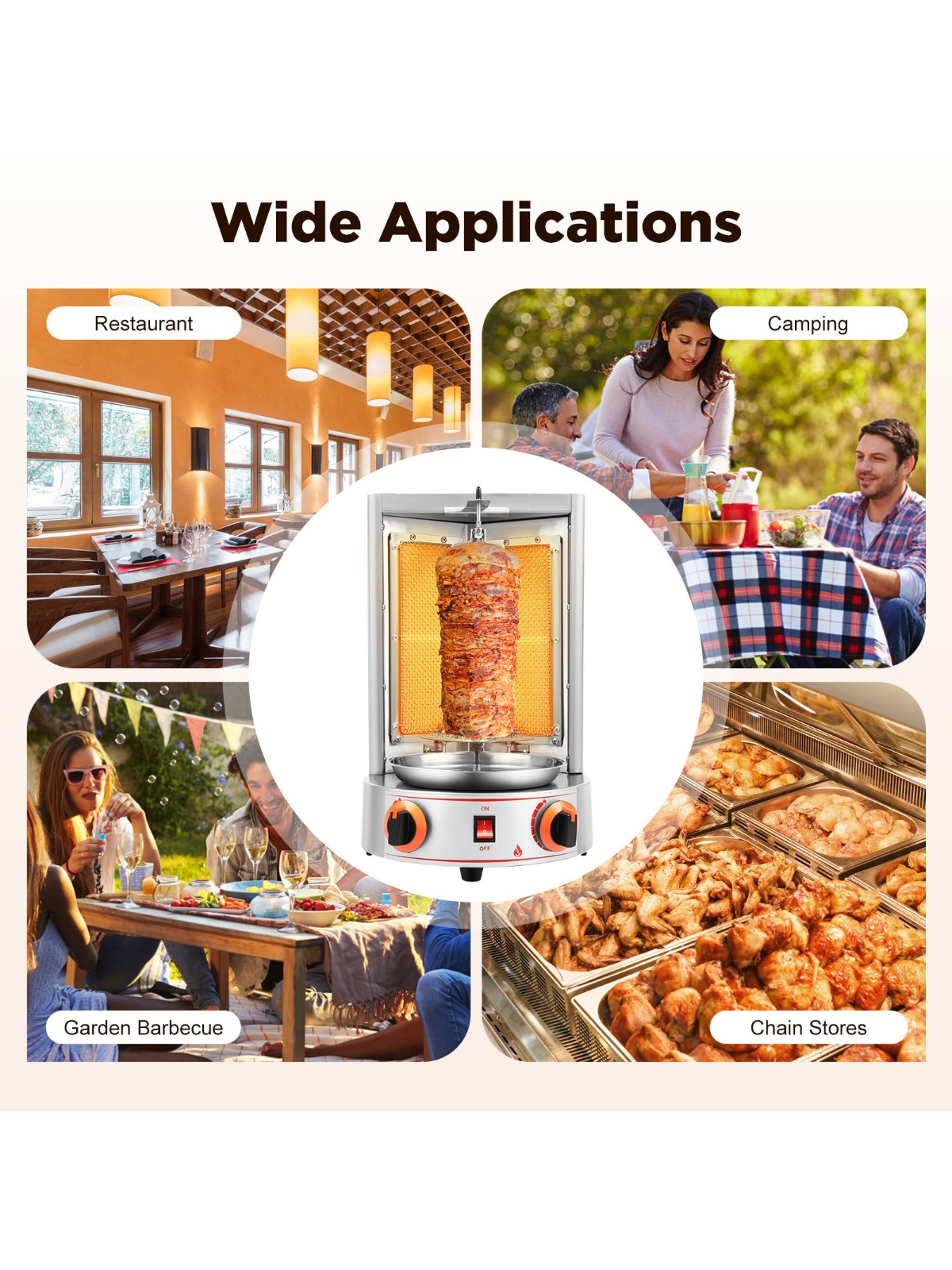 Electric Vertical Broiler 360° - Commercial Kitchen Broiler avis et prix